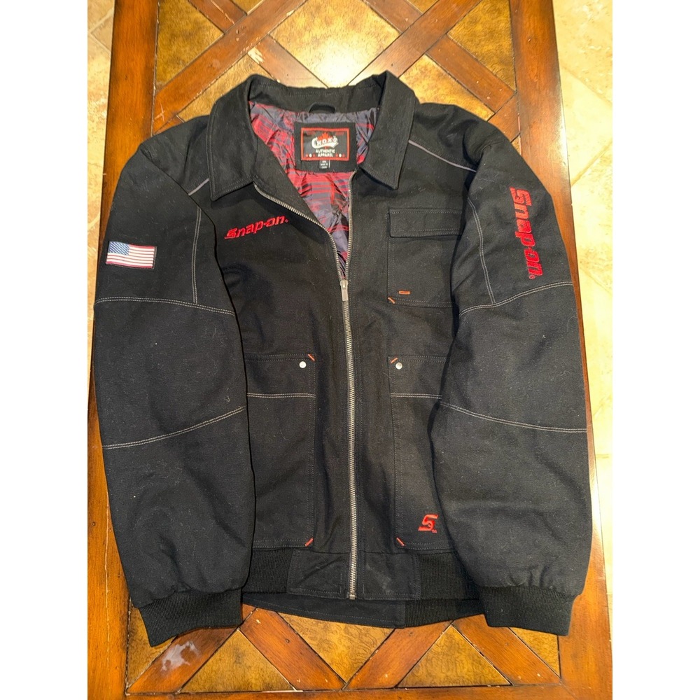 Snap-On Choko Full Zip Up Long Sleeve Black Bomber Jacket Men's Size 3XL
